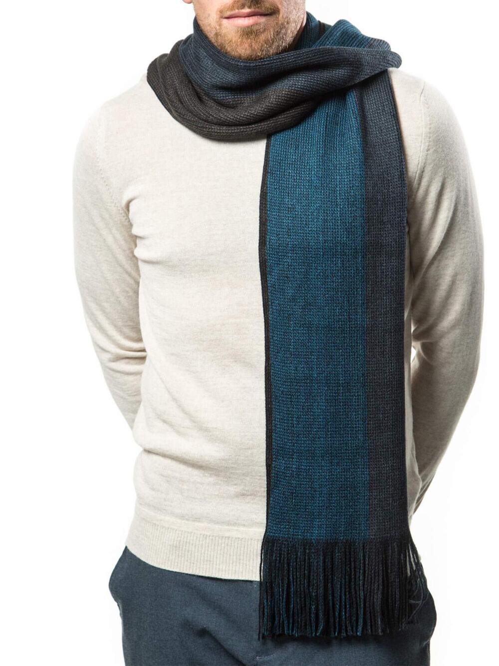 8207 Scarf, Knit Striped Scarf, Long Winter Scarves In An Elegant Gift Box